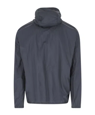 Herno Blue Double-layer Ripstop Nylon Jacket In Blue