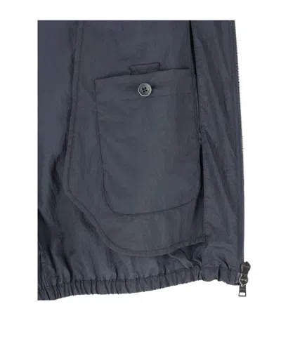 Herno Blue Double-layer Ripstop Nylon Jacket In Blue