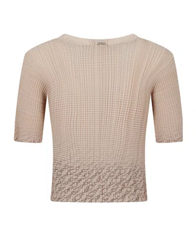 Herno Textured Abstract-print T-shirt In Neutral