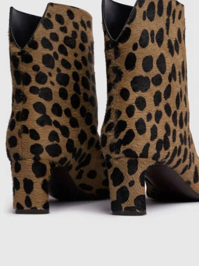 Khaite Ona Leopard-print Calf Hair Ankle Boots In Brown