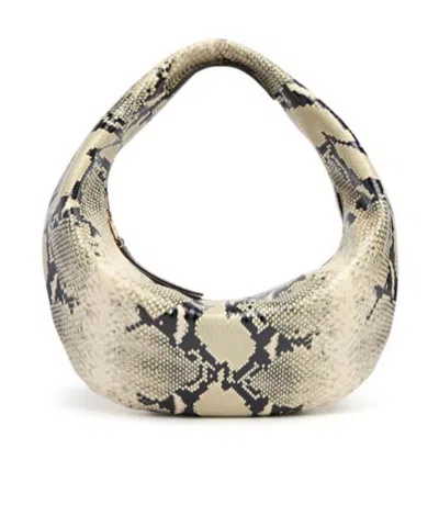 Khaite Olivia Medium Snake-effect Leather Top Handle Bag In Nude