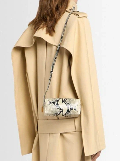 Khaite Kye Micro Snake-effect Leather Shoulder Bag In Nude