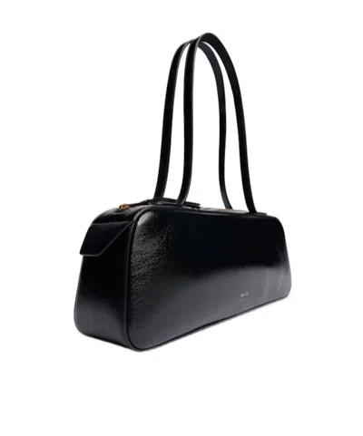 Khaite Hold All String Small Square Bauletto Shoulder Bag Shoulder Bags Black In Black