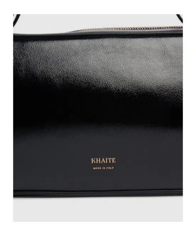 Khaite Hold All String Small Square Bauletto Shoulder Bag Shoulder Bags Black In Black