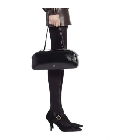 Khaite Hold All String Small Square Bauletto Shoulder Bag Shoulder Bags Black In Black