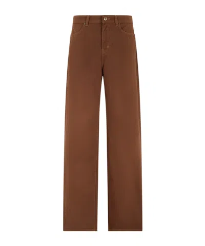 Max Mara Button Trousers In Brown