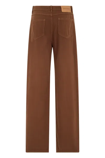 Max Mara Button Trousers In Brown