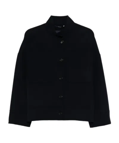 Max Mara Pocket Button Jacket In Black
