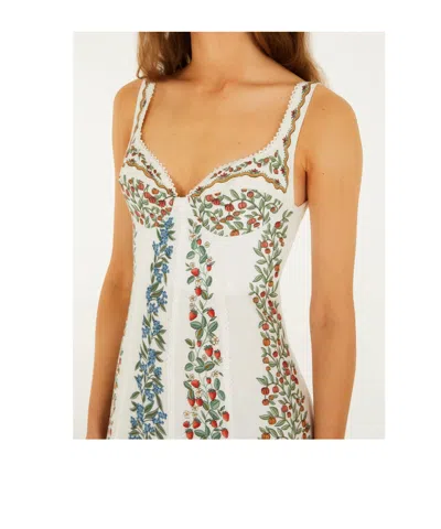 Farm Rio Off-white Fruit Beauty Lenzing Ecovero Euroflax Maxi Dress In Multi