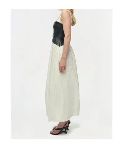 Simkhai Cortland Belted Bustier Midi Dress In Black Multi In White