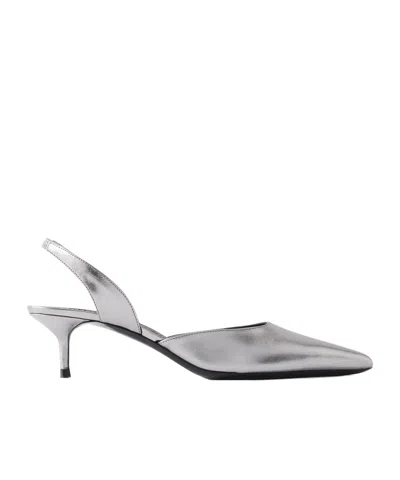 Staud Women's Sebastian Slingback Pumps In Pewter In Gray