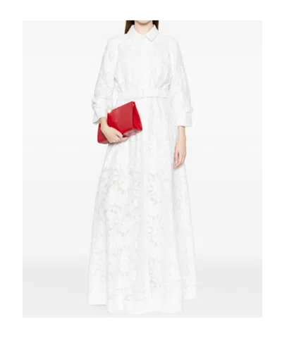 Simkhai Jazz Pleated Cotton-blend Poplin Midi Shirt Dress In White