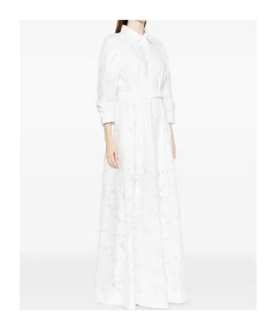 Simkhai Jazz Pleated Cotton-blend Poplin Midi Shirt Dress In White