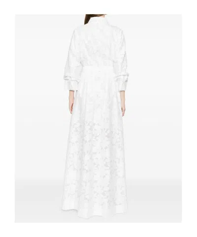 Simkhai Jazz Pleated Cotton-blend Poplin Midi Shirt Dress In White