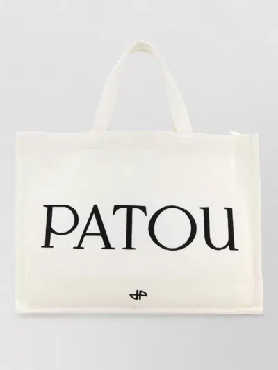 Patou -inspired Cotton Mini Bag With Decorative Trim