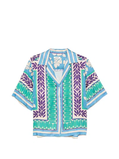 Sandro Graphic-print Short-sleeve Shirt In Multi
