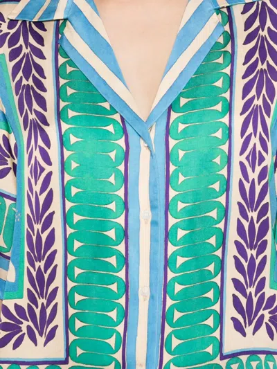 Sandro Graphic-print Short-sleeve Shirt In Multi