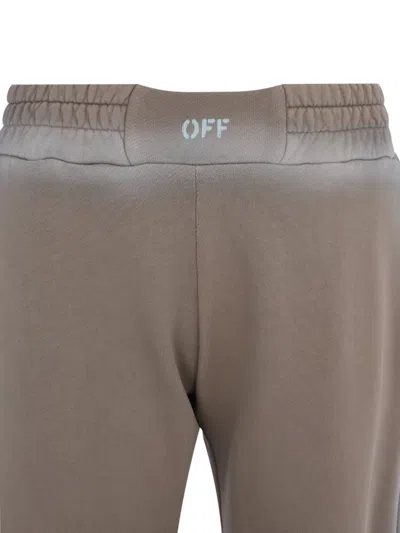 Off-white Spray-effect Track Pants In Brown
