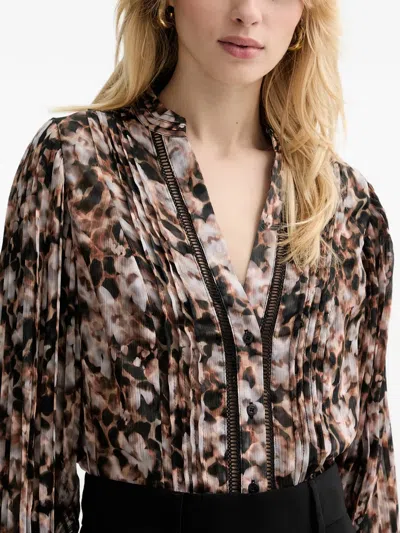 Guess Usa Buttoned Blouse In Multi