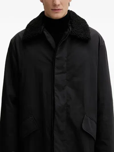Allsaints Flap-pocket Coat In Black