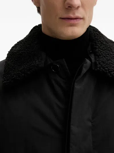 Allsaints Flap-pocket Coat In Black