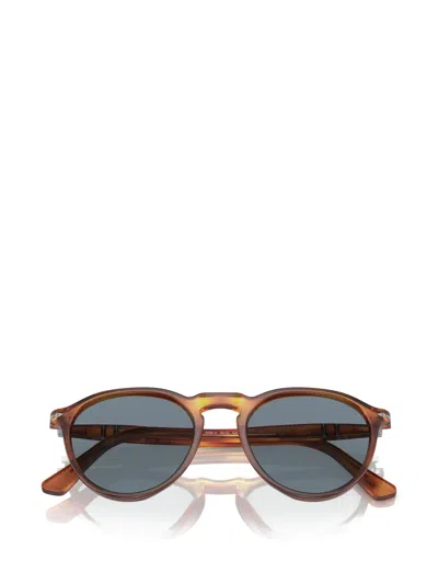 Persol Round Frame Sunglasses In Brown