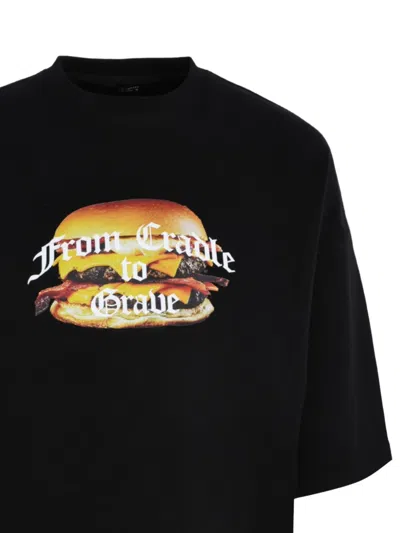 Tee Library Burger Print T-shirt In Black