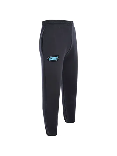 Tee Library Chill Logo-patch Track Pants In Blue