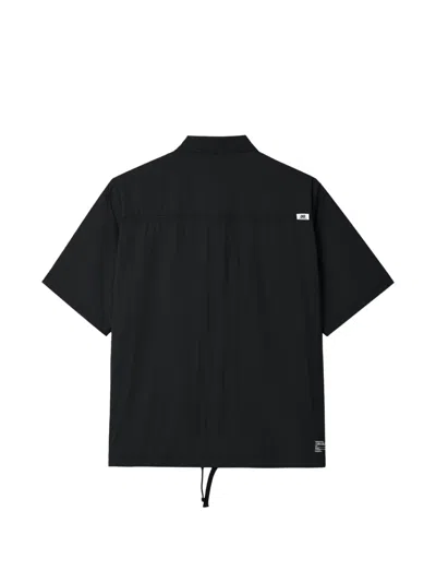 Chocoolate Drawstring-hem Utility Shirt In Black