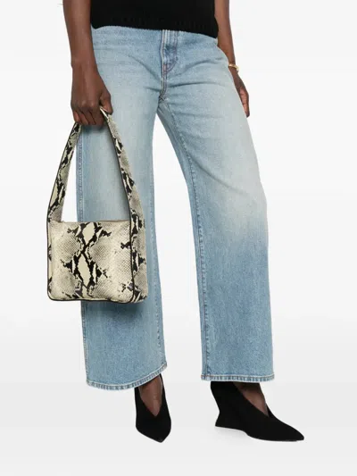 Khaite Lori Squared Snakeskin-effect Shoulder Bag In Pattern