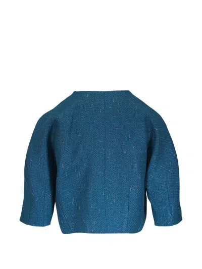 Kiton Double-breasted Jacket In Blue