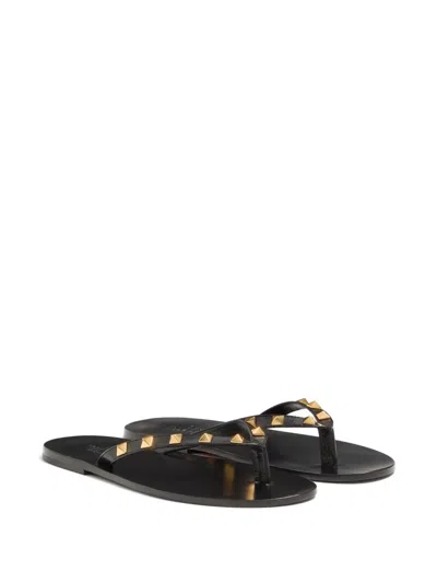 Valentino Garavani Black Cp Leather Sneakers In Black