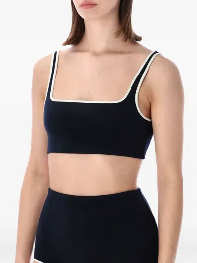 Auralee Contrast-trim Bikini In Black