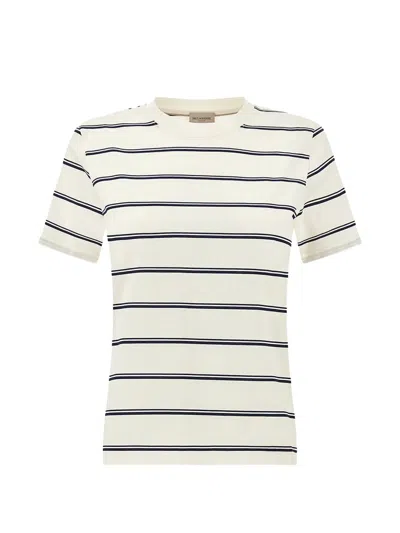 Paul & Shark T-shirt In Jersey Di Cotone Con Motivo A Righe In Multi