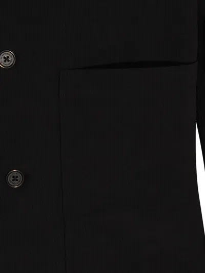 Nn07 Wool-blend Jonas Overshirt In Black