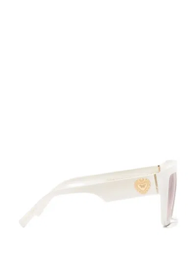 Dolce & Gabbana Devotion Square-frame Sunglasses In White