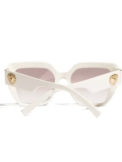 Dolce & Gabbana Devotion Square-frame Sunglasses In White