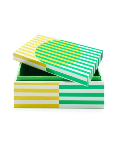 Jonathan Adler Copenhagen 64 Oz. Medium Lacquer Box In Green