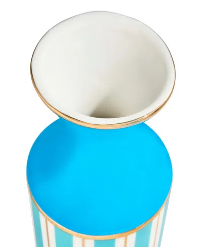 Jonathan Adler Portofino 20 Oz. Cuff Vase In Blue