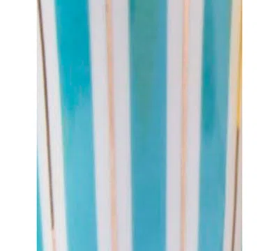Jonathan Adler Portofino 20 Oz. Cuff Vase In Blue