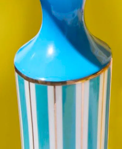 Jonathan Adler Portofino 20 Oz. Cuff Vase In Blue