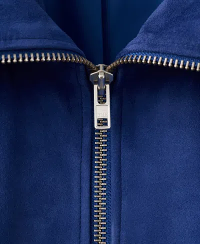 Mango Selection  Women's Oversized Suede Jacket In Blue