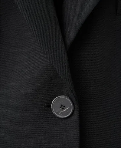 Mango Two-button Blazer In Black
