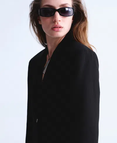 Mango Two-button Blazer In Black