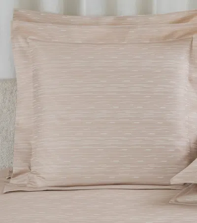 Frette Stardust Jacquard Square Pillowcase In Brown