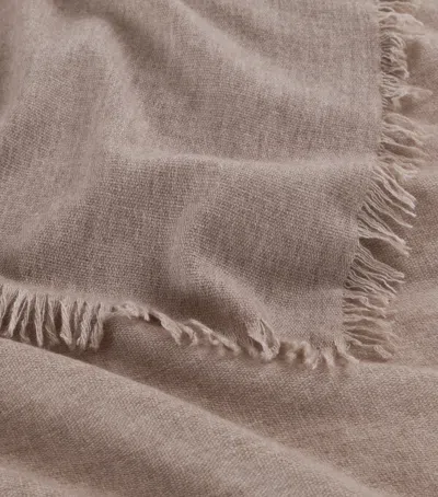 Frette Wool-blend Lightness Blanket In Brown