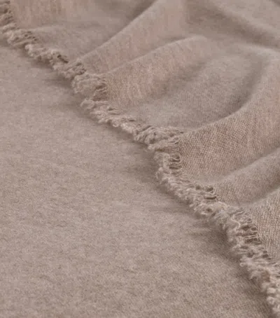 Frette Wool-blend Lightness Blanket In Brown