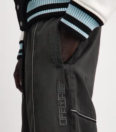 Off-white Gradient-effect Wide-leg Trousers In Gray