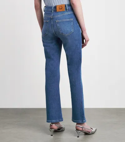 Maje Patch-pockets Flared Jeans In Blue