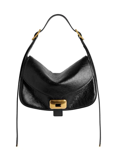 Balenciaga Womens Clicca Medium Shoulder Bag Adjustable In Black